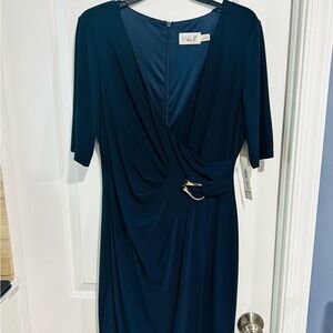 Eliza J Navy Long Sleeve Dress